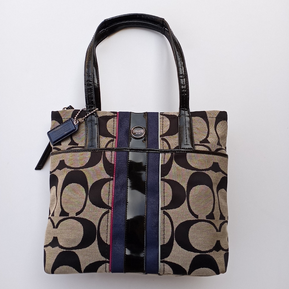 Coach Signature Multi Stripe Tote Bag